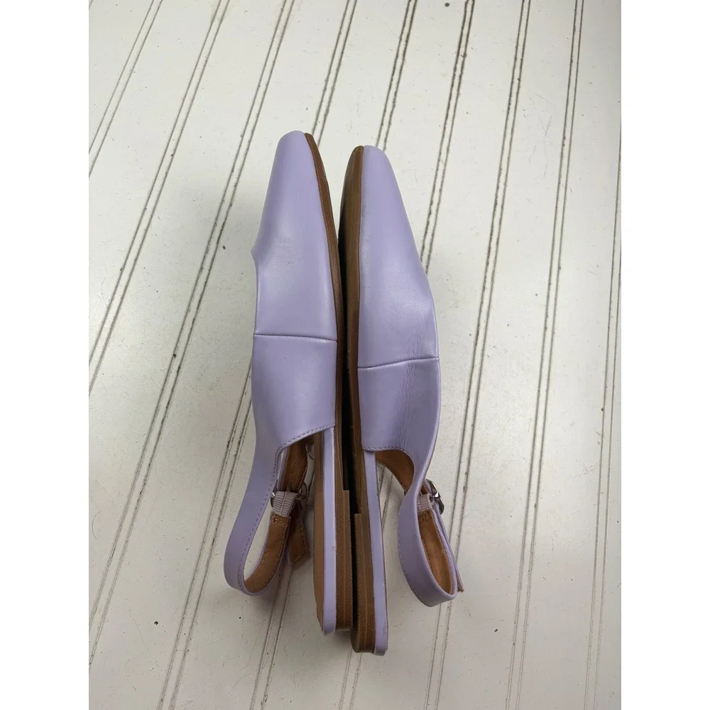 Torrid Lavender Purple Square Toe Slingback Flats Women's Size 9.5